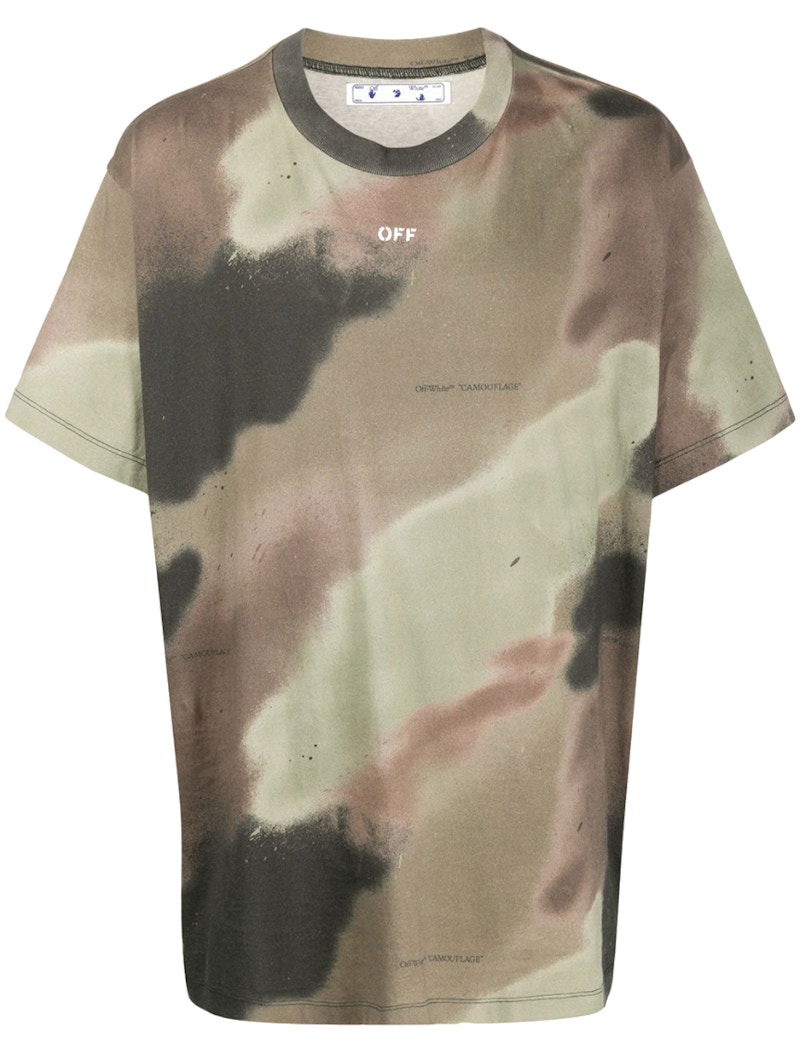 Majica kratkih rukava Off-White Camouflage Stencil Tee Camo Smeđa | OMAA038E20JER0046010
