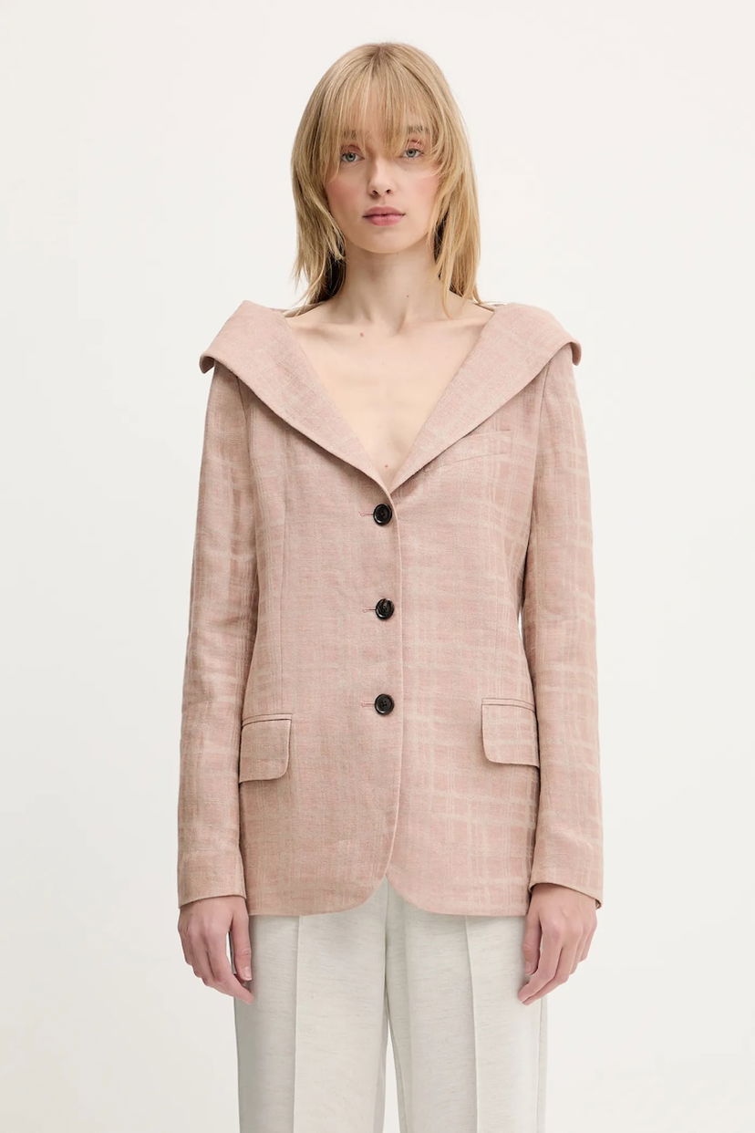 Jakna OUR LEGACY Our Legacy Kaonashi Linen Blazer Ružičasta | W2250KH