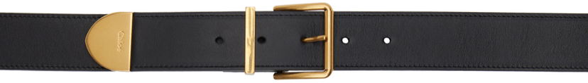 Pojasevi CHLOÉ Leather Belt With Logo Buckle Crna | CHC23AC029CBC