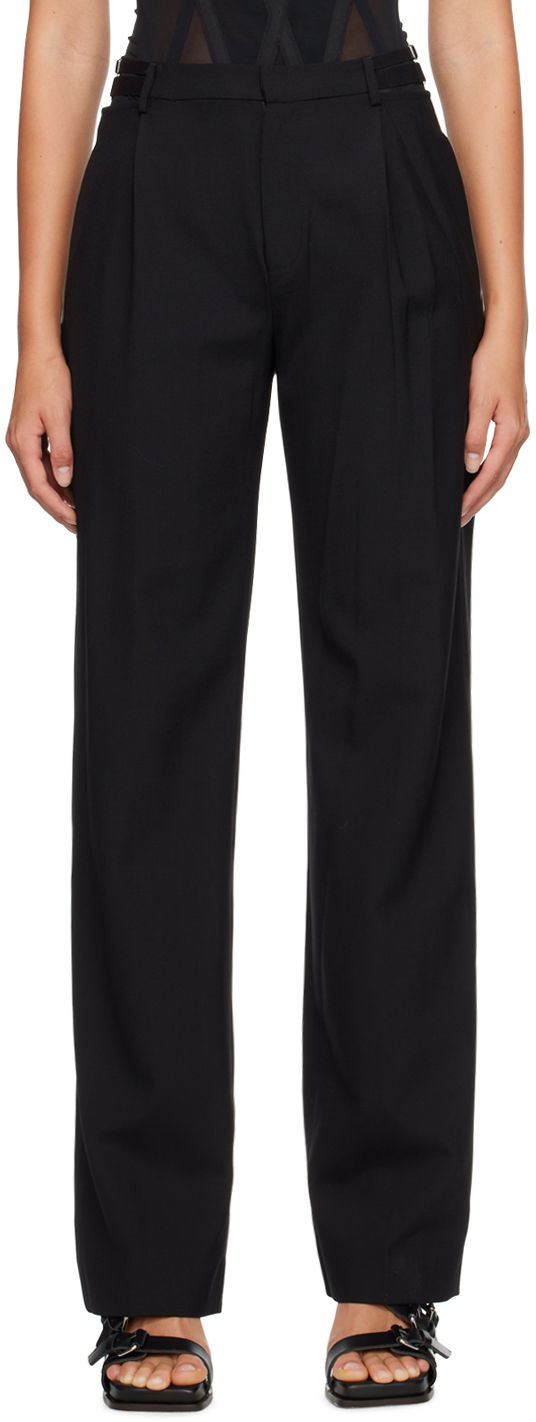 Hlače Dion Lee Black Lingerie High-Waist Dress Pants Crna | C2102R23