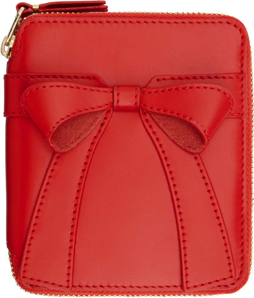 Novčanik Comme des Garçons COMME des GARÇONS Big Bow Zip Wallet Crvena | SA2100BB
