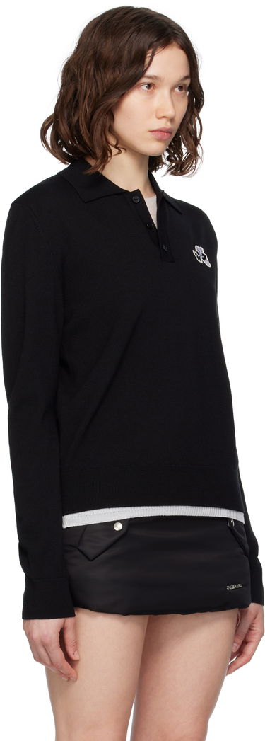 Polo majica We11done We11done Wool Polo with Logo Patch Crna | WD-KT2-25-680-W-BK, 1