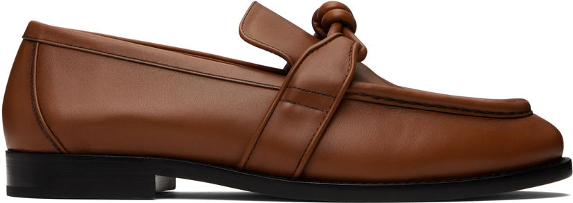 Tenisice i cipele Bottega Veneta Bottega Veneta Astaire Leather Loafers Smeđa | 796445V4AF02742