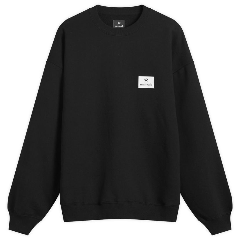 Dukserice Snow Peak Square Logo Pullover Sweatshirt Crna | NSD-SW-25AU001-BLK
