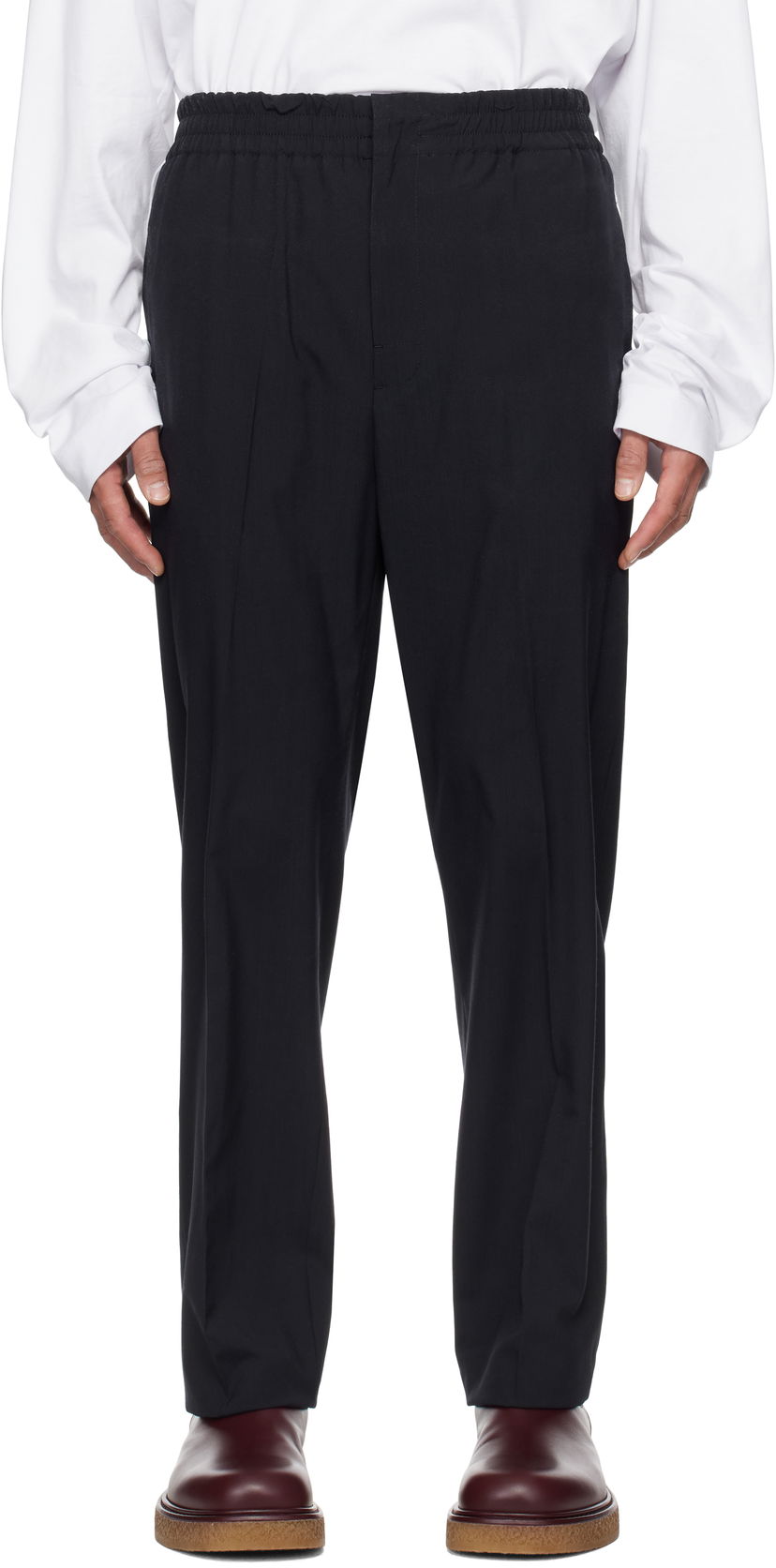 Hlače Bottega Veneta Bottega Veneta Fine Wool Trousers Crna | 811897V4XP04246