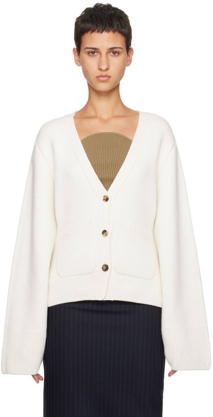 Džemper Khaite Off-White 'The Scarlet' Cardigan Bijela | 8267600