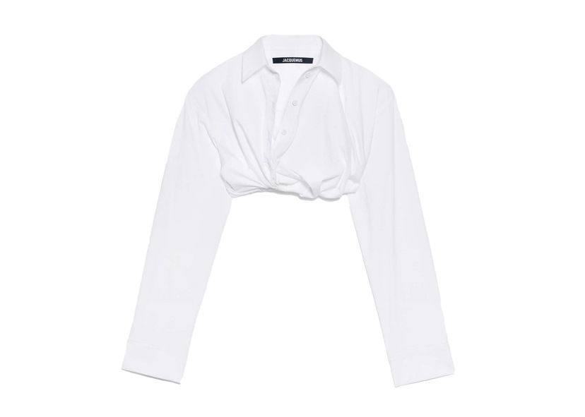 Košulja Jacquemus La Chemise Bahia Courte Shirt Bijela | 233SH042-1454-100