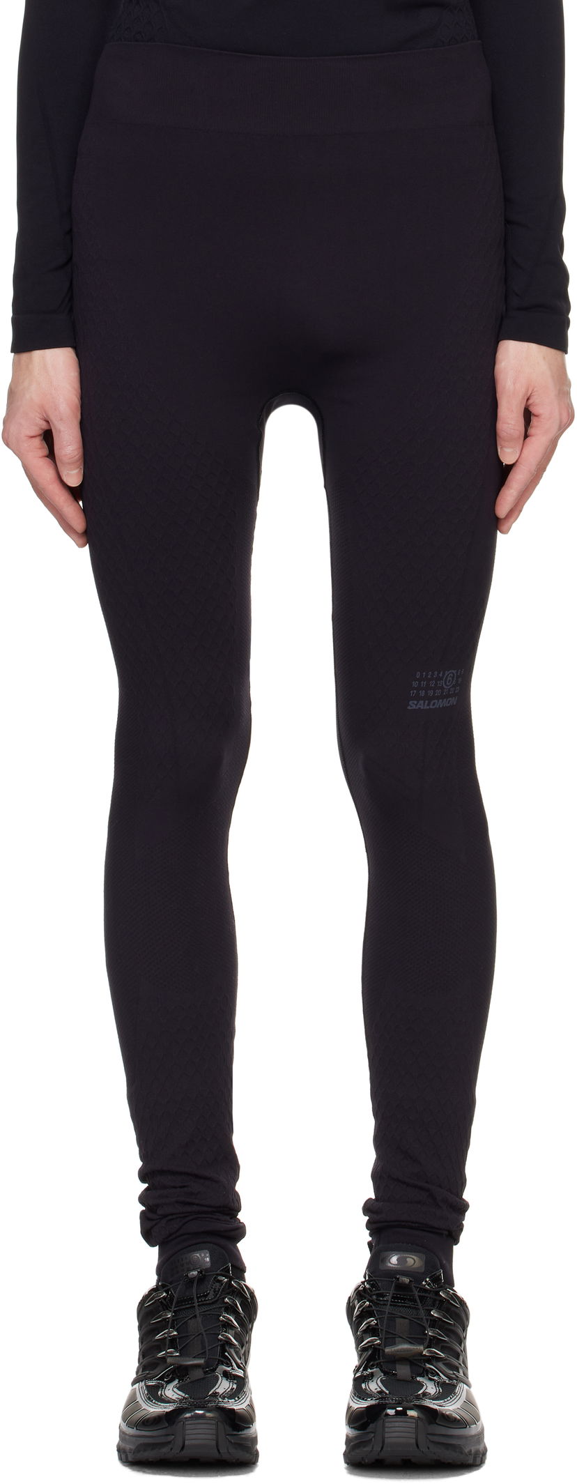 Čarape Maison Margiela Textured Leggings Crna | SH0KA0033 M20038