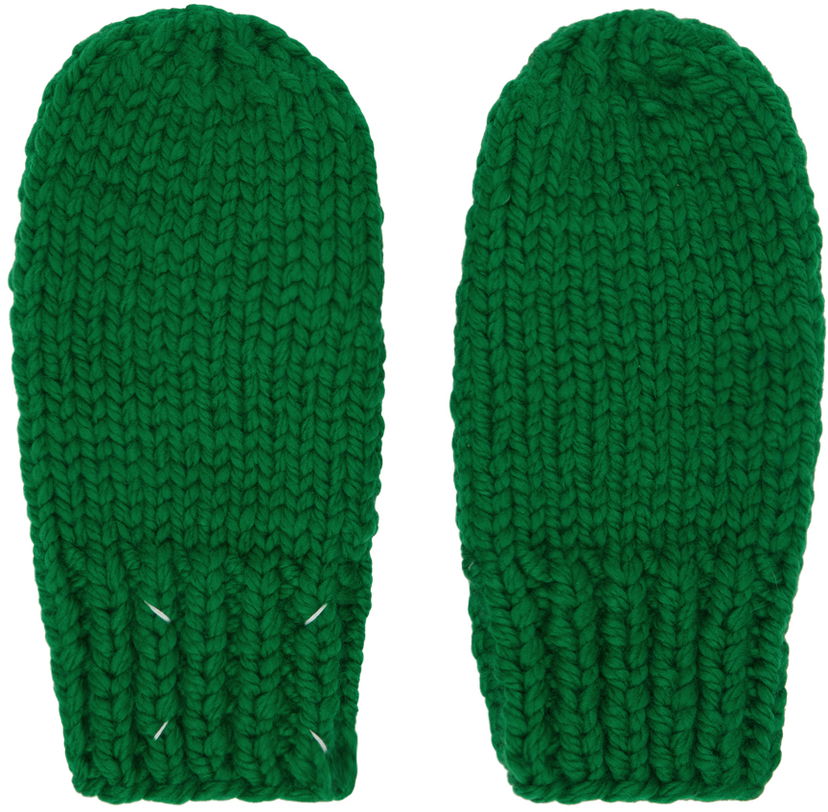 Rukavice Maison Margiela Childish Stitches Mittens Zelena | S50TS0036 S18420