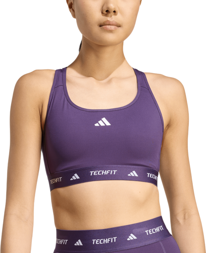 Grudnjak adidas Originals TechFit Medium Support Sports Bra Ljubičasta | jw7242