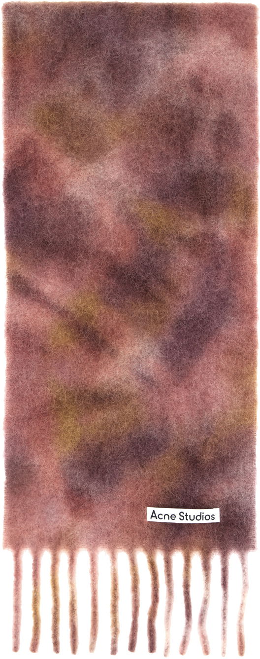 Odjeća Acne Studios Burgundy & Purple Tie-Dye Scarf Tamnocrvena | CA0284-