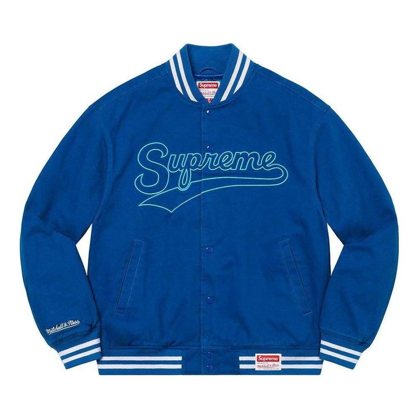 Bomber jakna Supreme Mitchell & Ness Doughboy Twill Varsity Jacket Plava | SUP-FW22-716