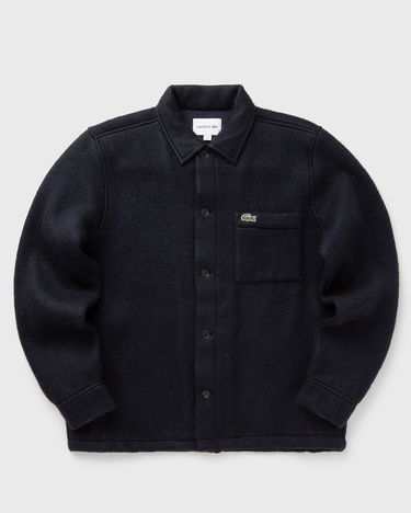 Jakna Lacoste Woven Collared Button-Front Chest Pocket Shirt Jacket Tamnoplava | CH8997-HDE, 0