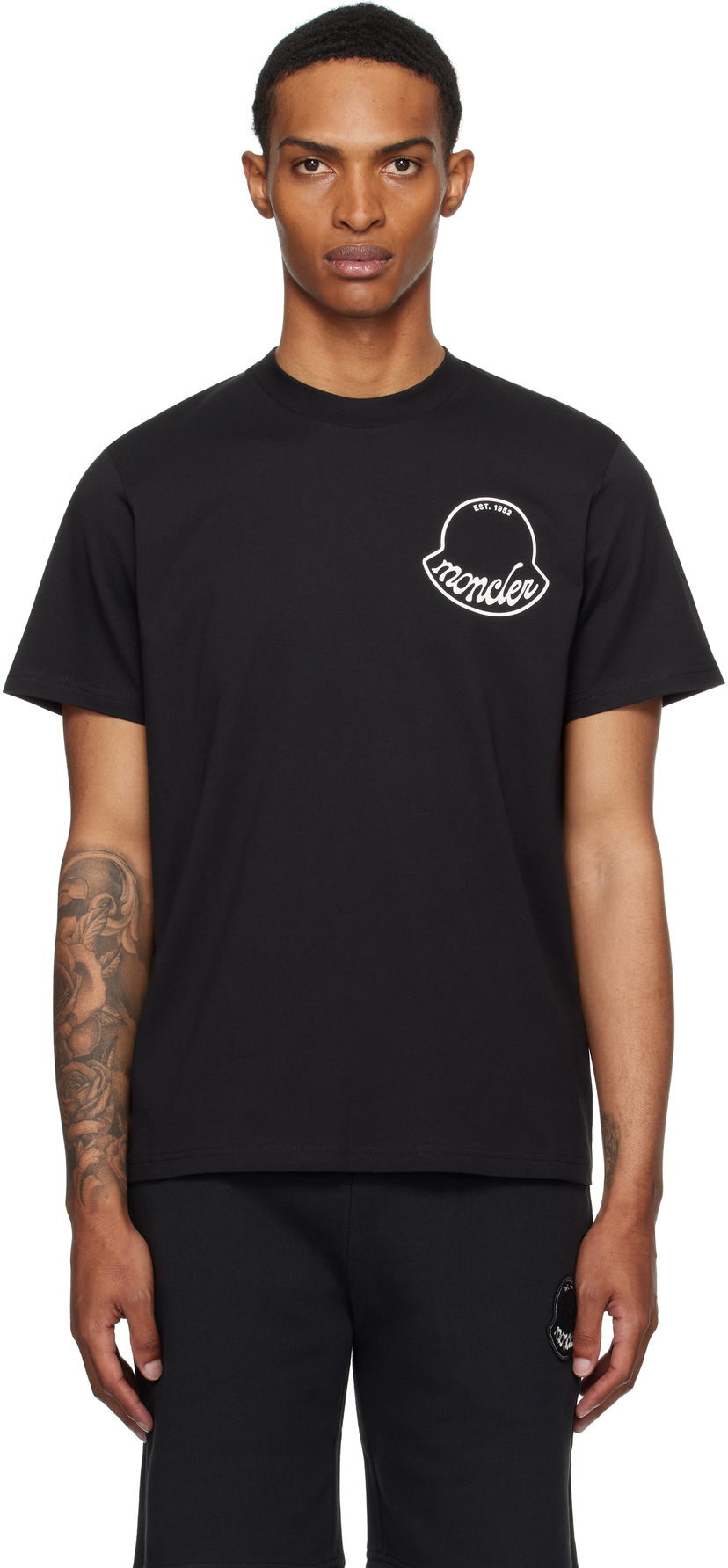 Majica kratkih rukava Moncler Moncler Archivio Creativo T-Shirt Crna | K20918C0001389AJS