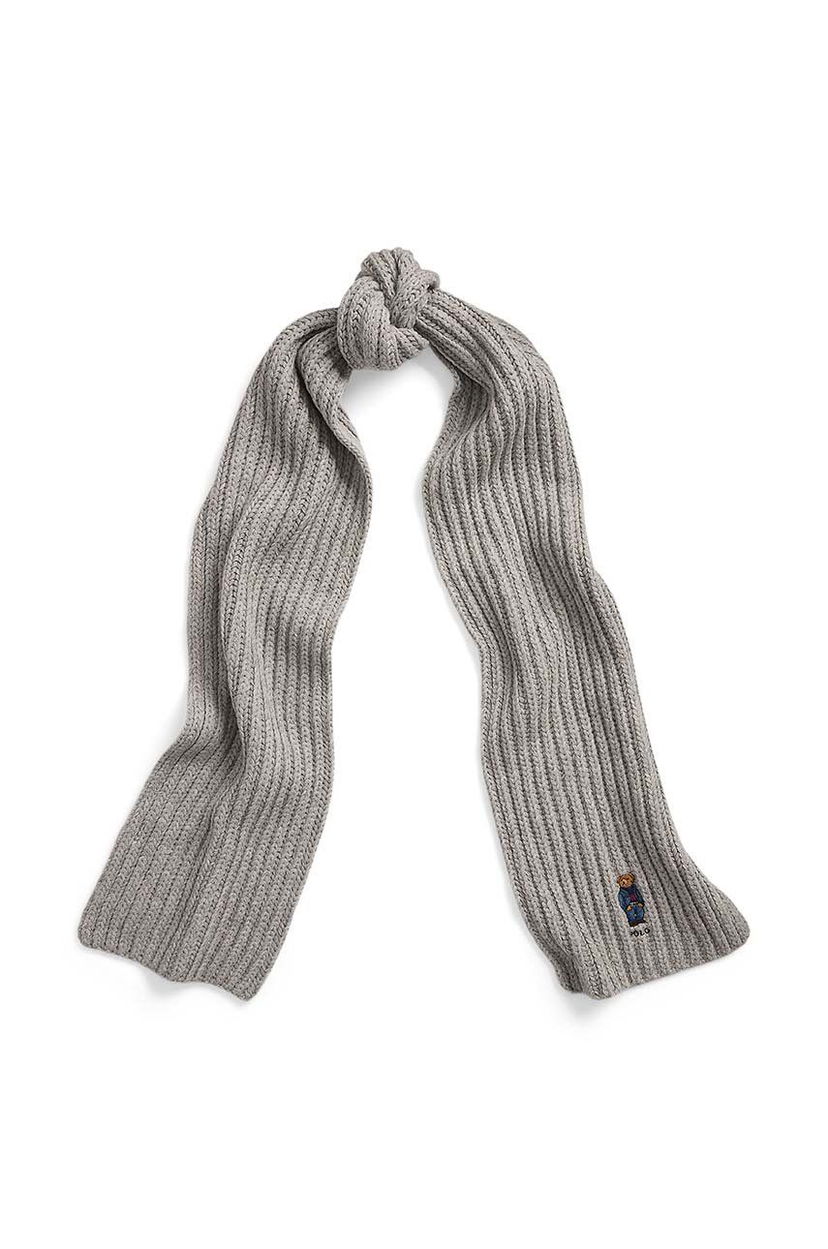 Šal Polo by Ralph Lauren Scarf Knitted Siva | 455931877