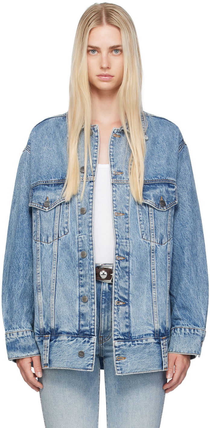 Jakna Khaite Blue 'The Grizzo' Denim Jacket Plava | 1098-094