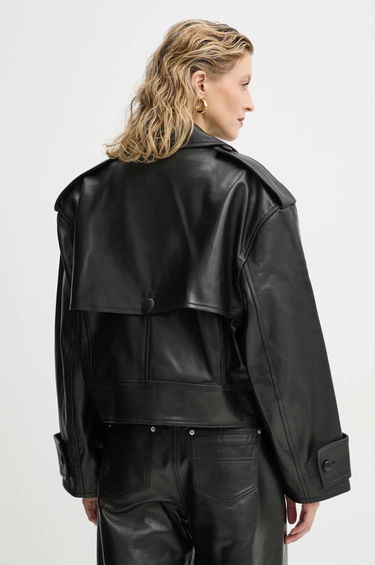 Trenčkot STAND STUDIO Stand Studio Bloom Cropped Leather Jacket Crna | 66387.7010, 2