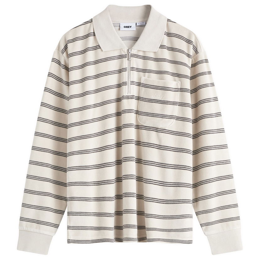 Polo majica OBEY Stripe Polo Top Bijela | 231040013