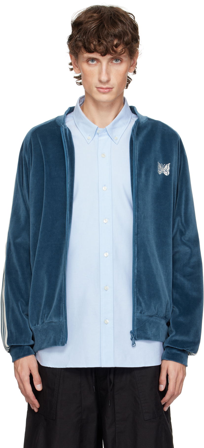 Bomber jakna Needles Track Jacket Plava | PU278