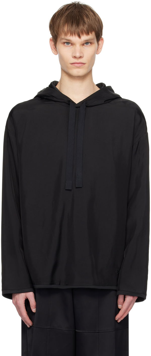 Dukserice Jil Sander Drawstring Hoodie Crna | J22GU0119_JTN323