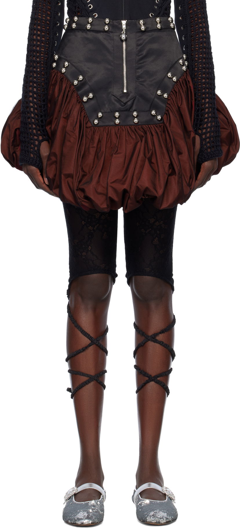 Suknja Chopova Lowena Chopova Lowena Backtuck Miniskirt Smeđa | 3251