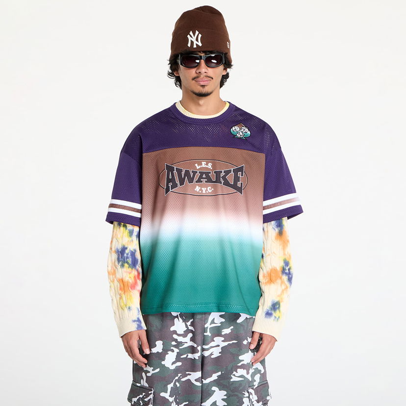 Dres Awake NY Dres Mesh Football Jersey Brown Multi S Višebojno | AWK-FW24-TP006-BRN