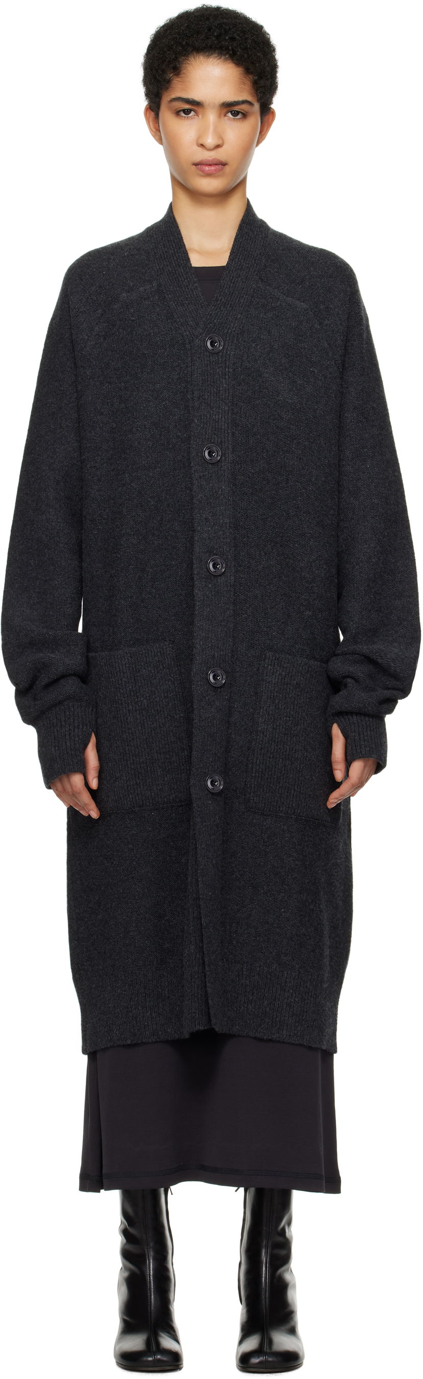 Džemper LEMAIRE Long Knit Cardigan Siva | TO1256 LK1026
