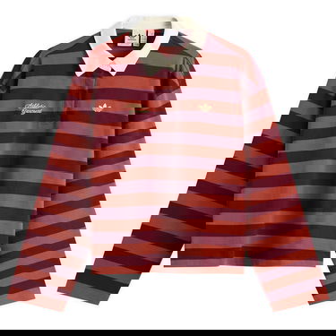 Polo majica adidas Originals Long Sleeve Striped Polo Tamnocrvena | KF2323, 1