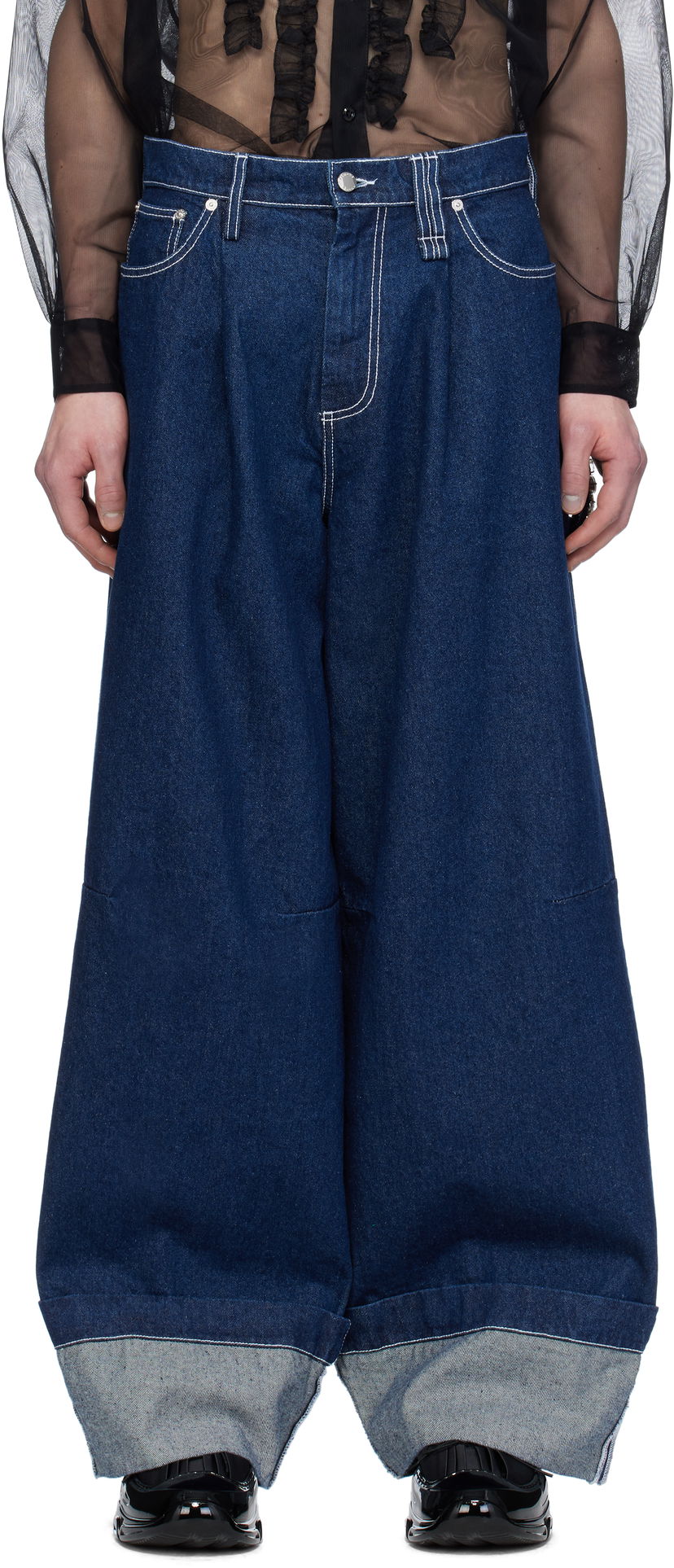 Jeans Simone Rocha Simone Rocha Embellished Puddle Jeans Plava | 4131B 1231