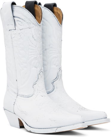 Kaputi Maison Margiela MM6 Maison Margiela Painted Cowboy Boots Bijela | SH3WW0003 P8299, 3