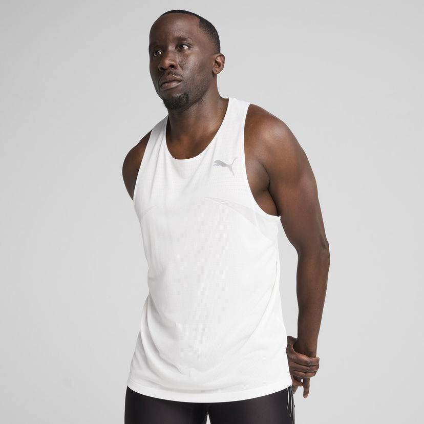 Majica bez rukava Puma RACEDAY ULTRASPUN Men's Running Tank Top Bijela | 526639_02