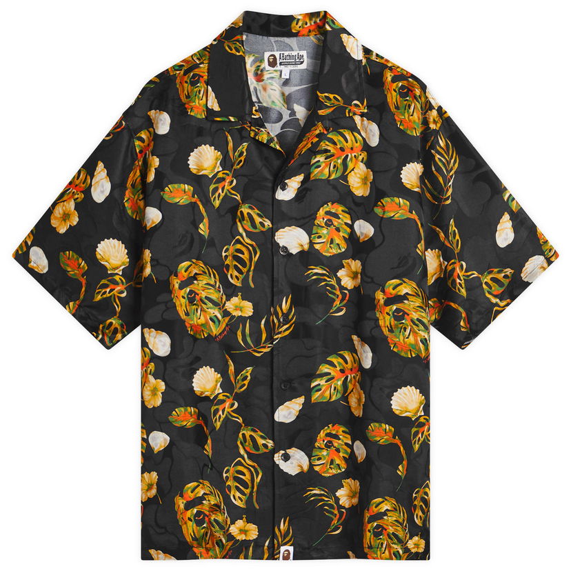 Košulja BAPE A Bathing Ape Vacation Pattern Open Collar Shirt Crna | 001SRL301308M-BLK