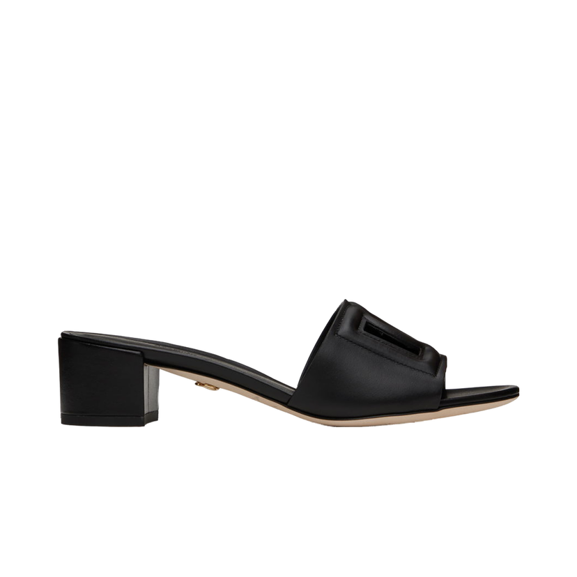 Tenisice i cipele Dolce & Gabbana Heeled Leather Sandals Crna | CR1139 AY329