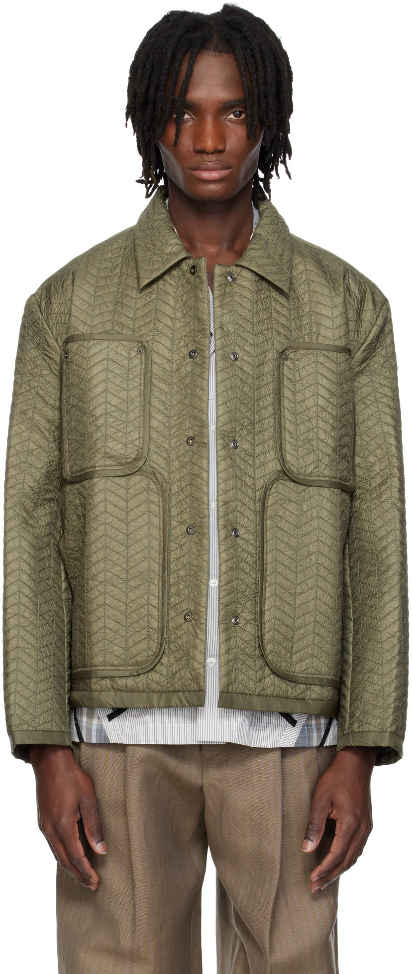 Pernata jakna Craig Green Craig Green Quilted Worker Jacket Zelena | CGSS25CWOJKT82