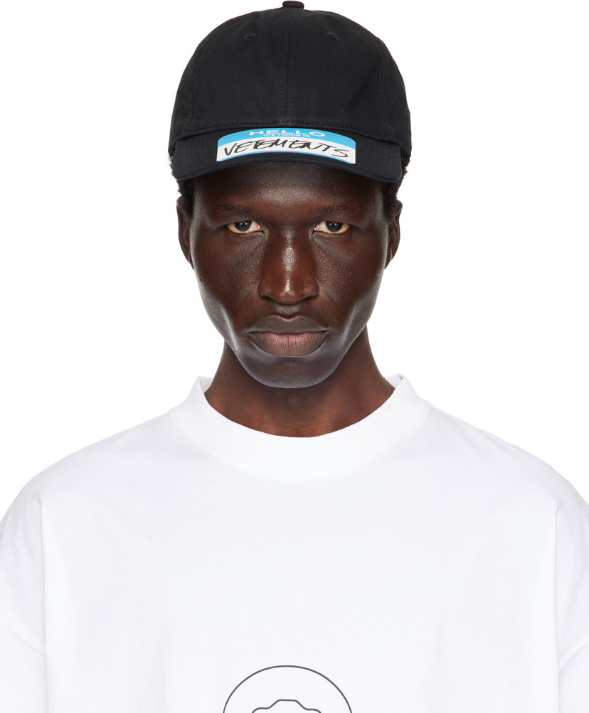 Kapa VETEMENTS My Name Sticker Black Cap Crna | UA66CA110B