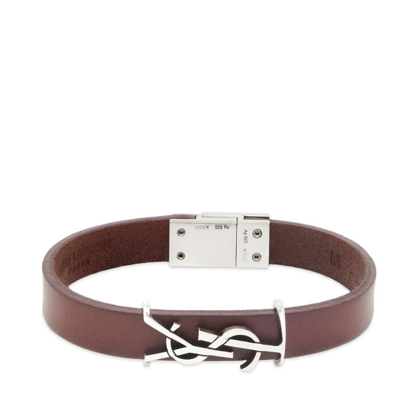Narukvica Saint Laurent YSL Leather Smeđa | 783110Y1019-2046
