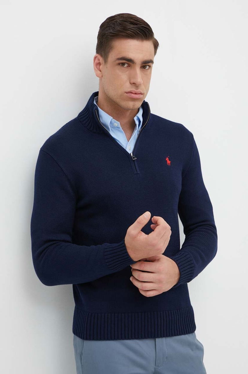 Džemper Polo by Ralph Lauren Polo Ralph Lauren Half-Zip Sweater Tamnoplava | 710859939