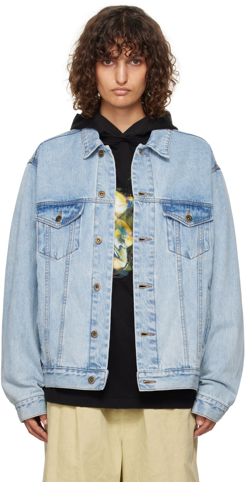 Jakna We11done We11done Monster Pony Denim Jacket Plava | WD-DJ3-24-317-U-BL