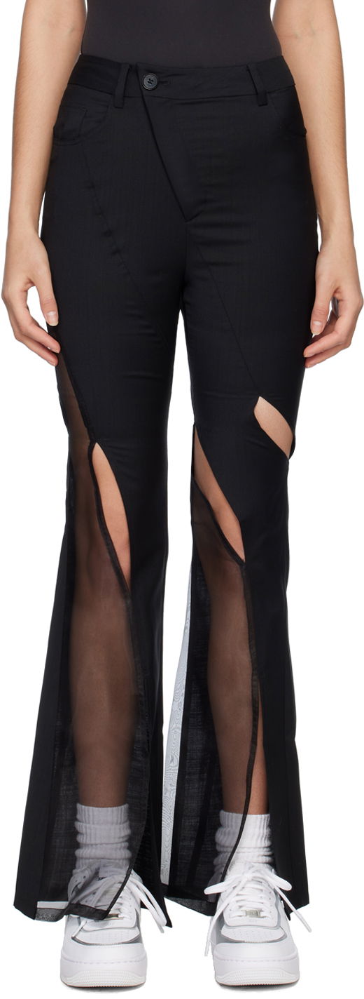 Hlače Feng Chen Wang Feng Chen Wang Cutout Trousers Crna | FWS15TR11