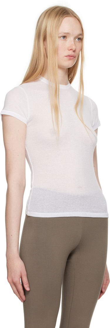 Majica kratkih rukava SKIMS SKIMS Sheer Cotton T-Shirt Crna | SS-STT-8234W, 4