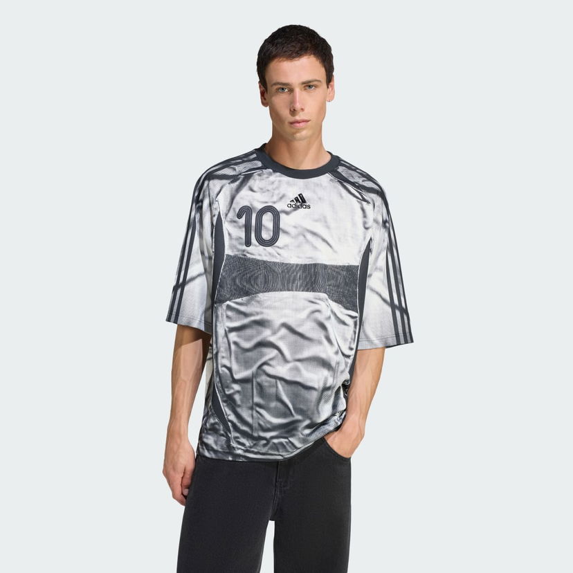 Dres adidas Performance Adilenium Season 4 Teamgeist Printed T-Shirt Siva | KF8523