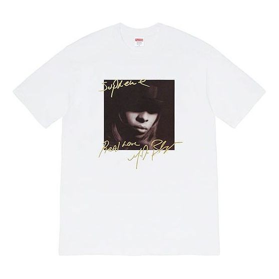 Majica kratkih rukava Supreme Mary J. Blige Round Neck T-Shirt Bijela | SUP-FW19-230, 0