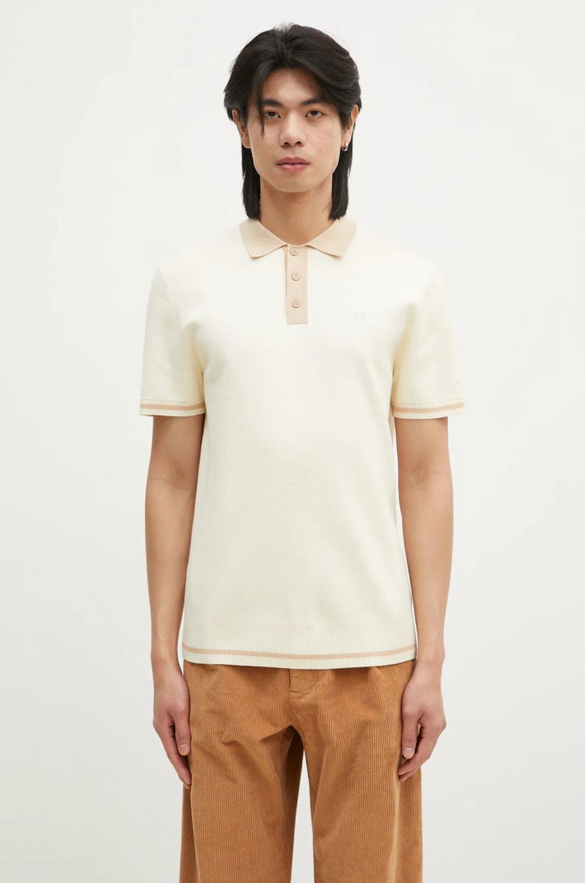 Polo majica Filling Pieces Knit Polo Shirt Bež | 80713666003