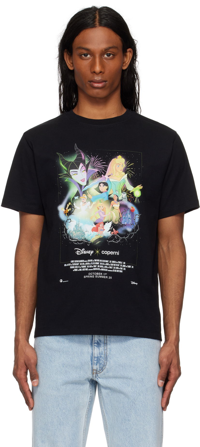 Majica kratkih rukava Coperni Coperni Disney Princess Boxy T-Shirt Crna | DJS03F5028CMEN