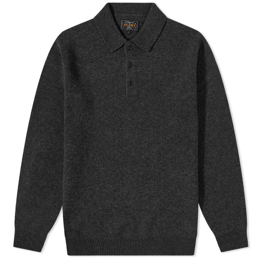 Polo majica BEAMS Plus Knit Polo Shirt Siva | 3812-0004-103-17