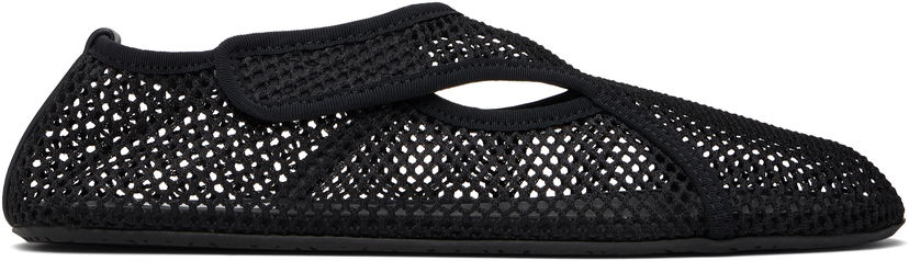 Tenisice i cipele Alaïa ALAÏA Fishnet Ballerina Flats Crna | AA3A065TK050