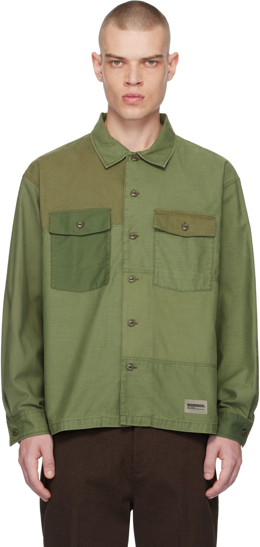 Košulja Neighborhood Utility Shirt Zelena | 242TSNH-SHM10