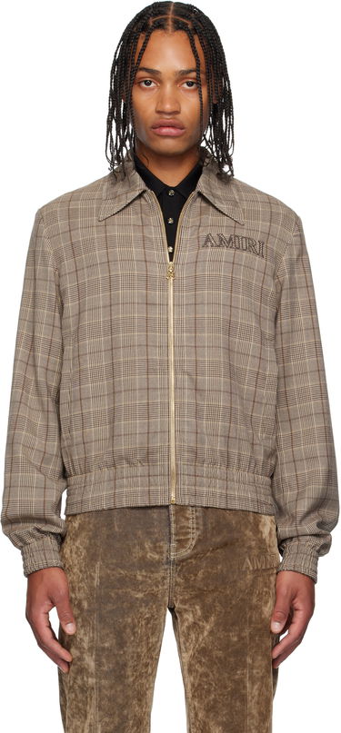 Jakna AMIRI AMIRI Check Blouson Jacket Smeđa | AMOUBN1100, 0