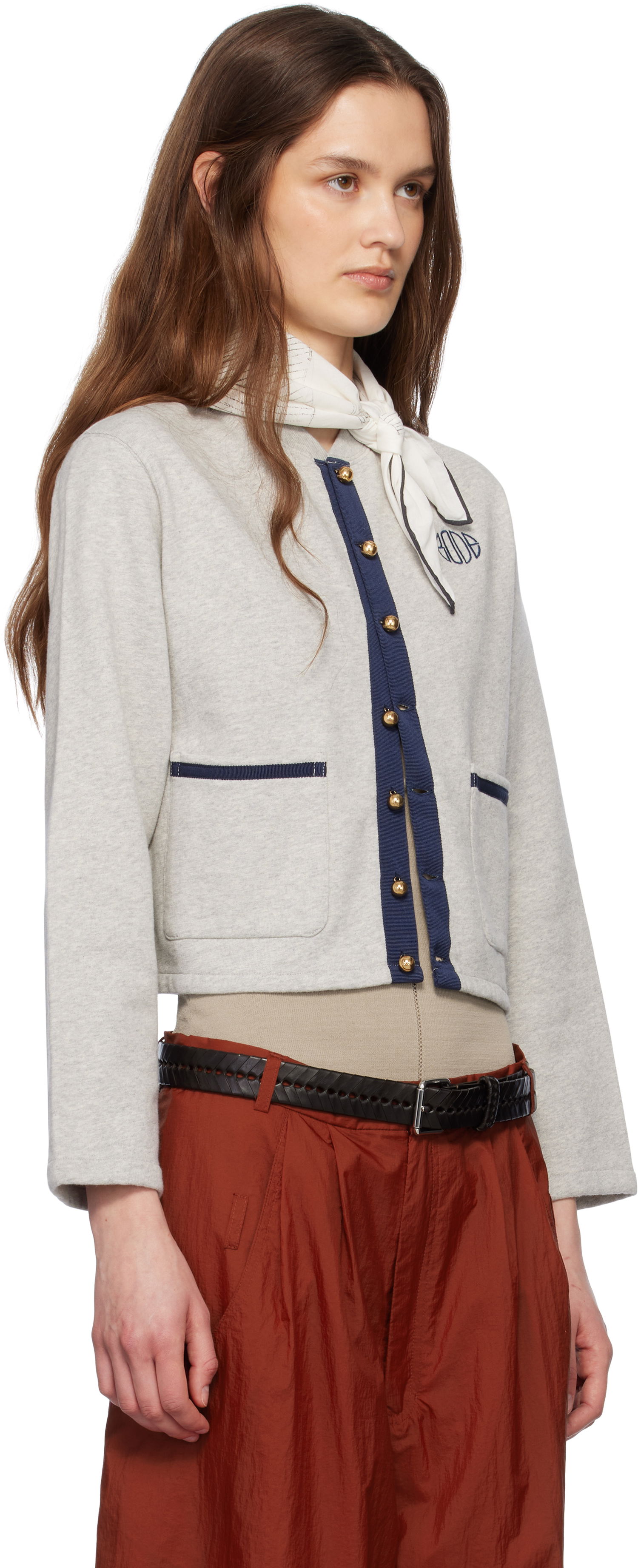 Džemper Bode Bode Heathered Cropped Cardigan Siva | WRS25CS019, 1