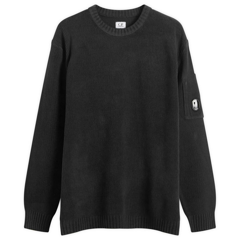 Džemper C.P. Company Chenille Ribbed Knit Jumper Crna | 19CMKN017A-005558G-999